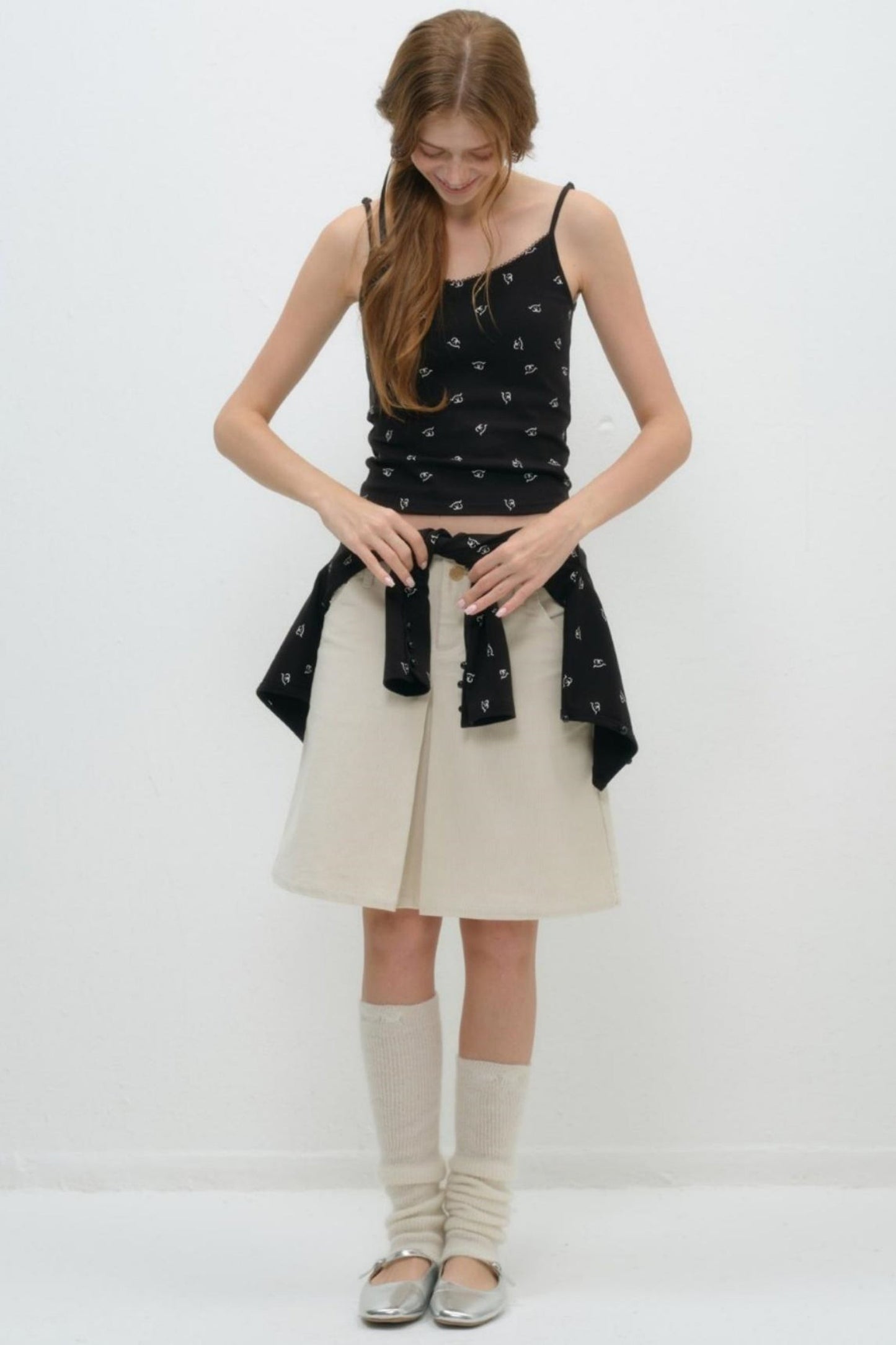 Whimsical Smile Tank & Cardigan Set