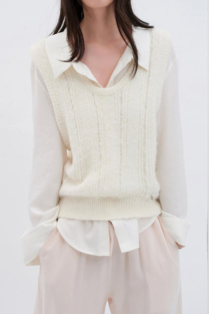 Luxury U-Neck Wool Top