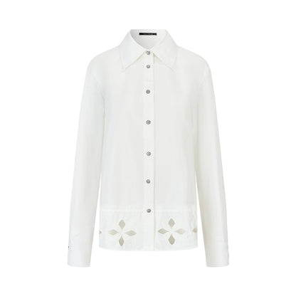 Lace Floral Embroidery Shirt Set-Up