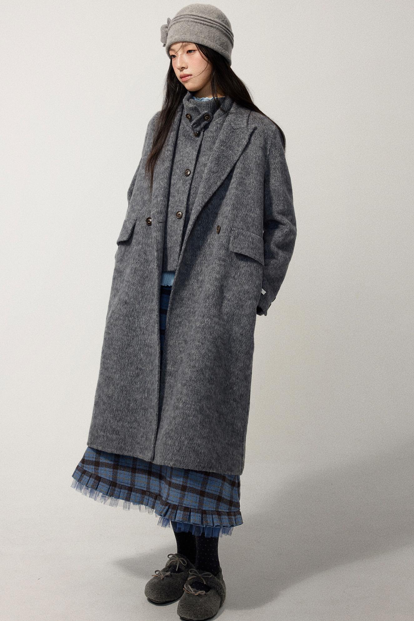 Blue Check Tweed Mermaid Skirt