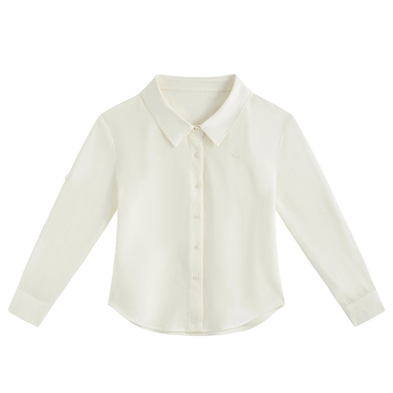 Silky White College Shirt