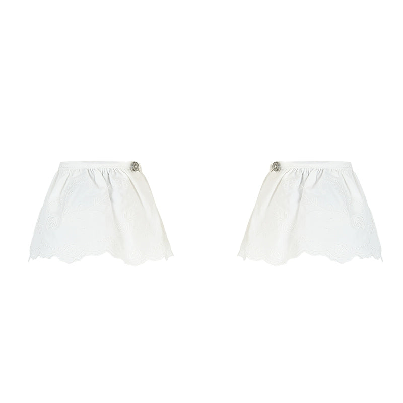 Lace Floral Embroidery Shirt Set-Up