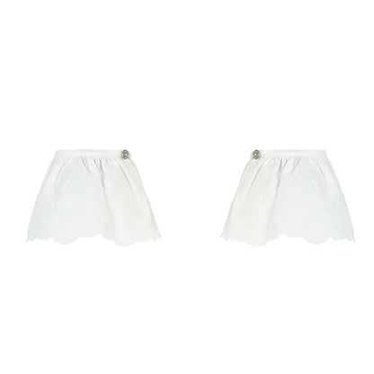 Lace Floral Embroidery Shirt Set-Up