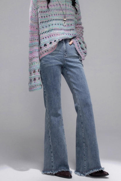 Sea Foam Wool Knit Pullover Top