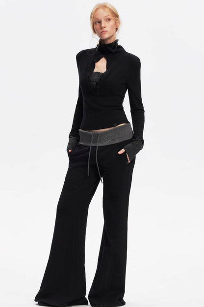 Henry Collar Knitted Top