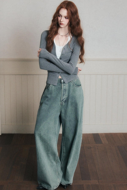 Layered Suspender Cardigan