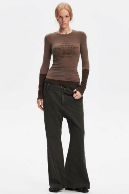 Layered Letter Print T-Shirt