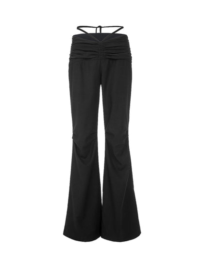 Slim Fit Low-Rise Bootcut Suit Pants