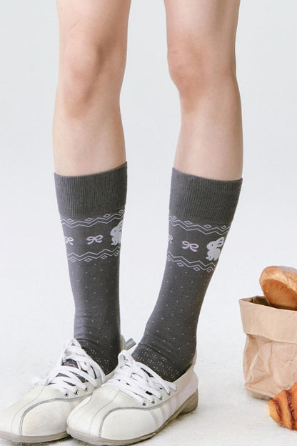 Little Rabbit Knitted Socks