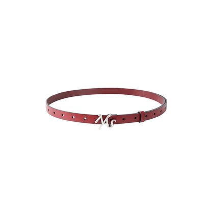 Rose Buckle Leather Belt