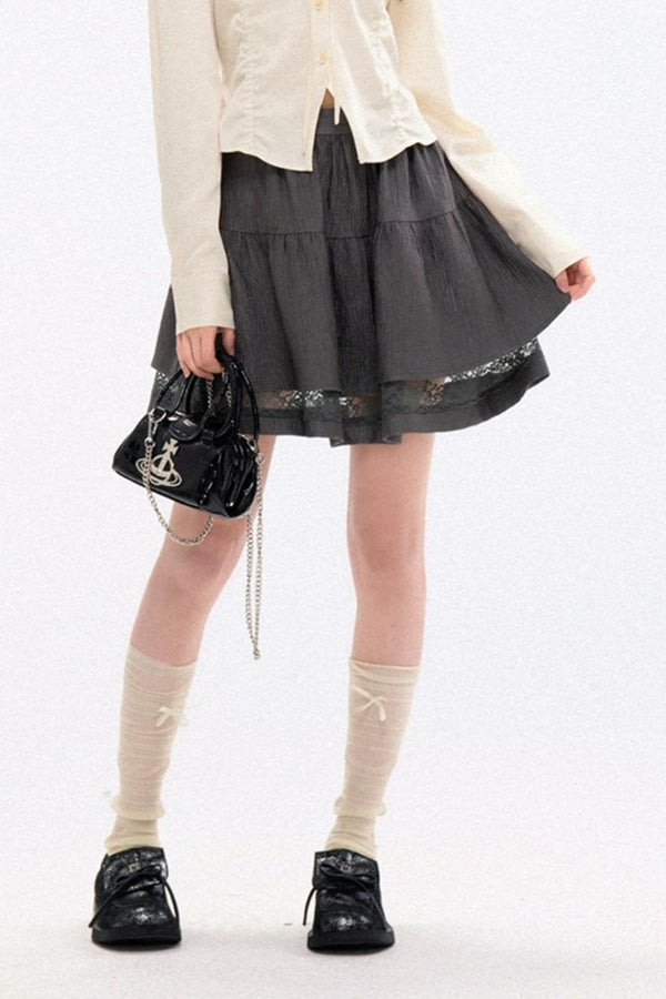 Elegant High Waist Puffy Skirt