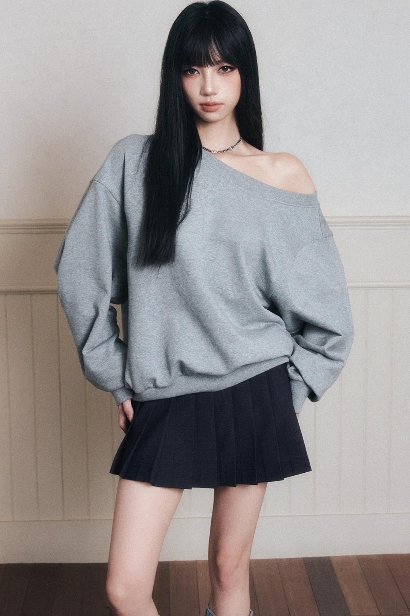 Timeless Grey A-Line Skirt