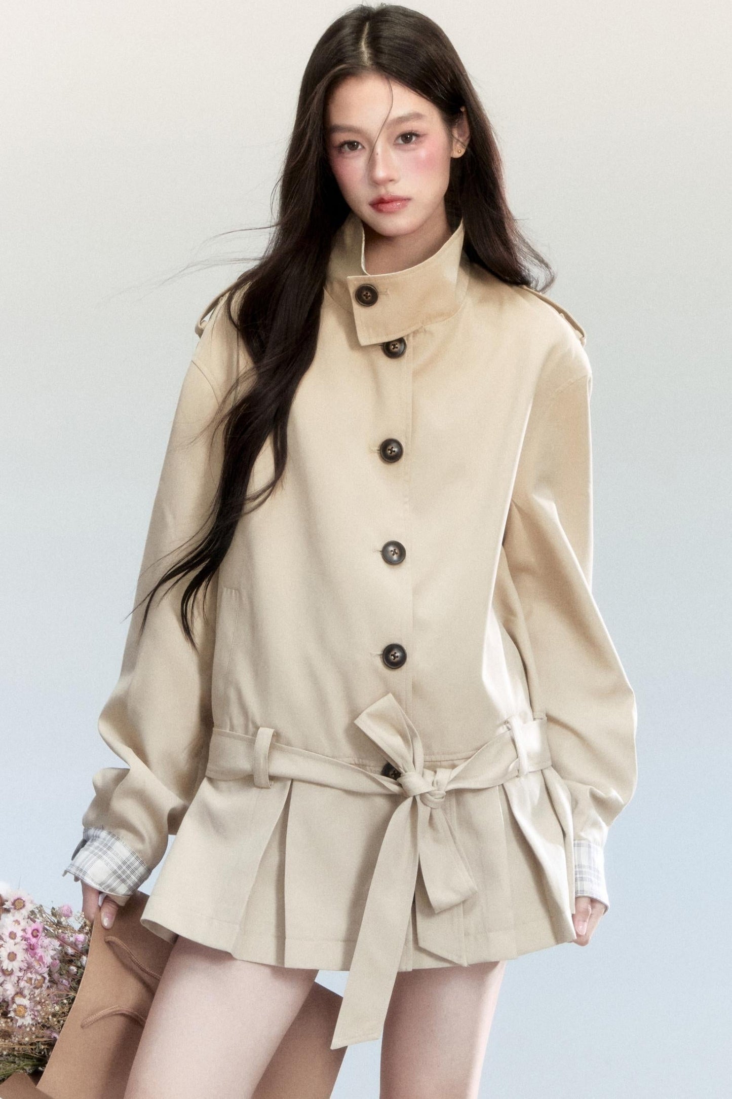 Autumn Tie-Up Short Coat