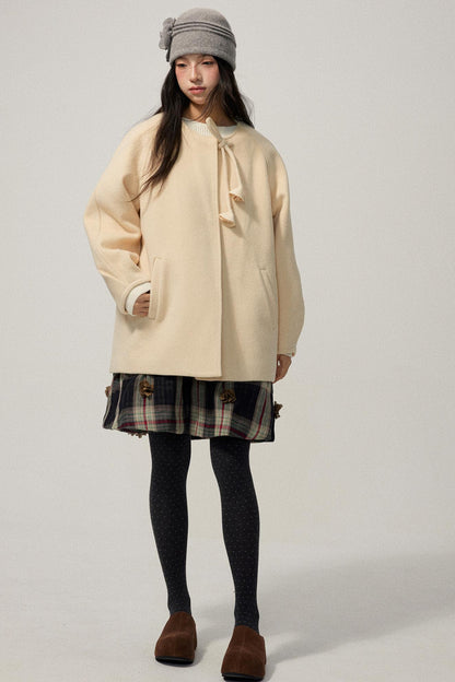 Ruffled Neck Polka Dot Top