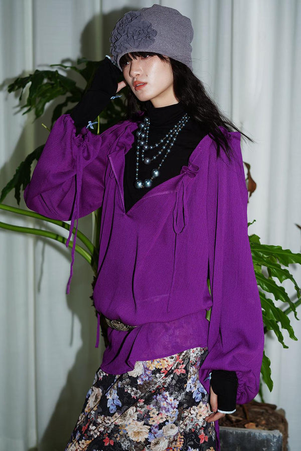 Sunscreen Lace-Up Shirt