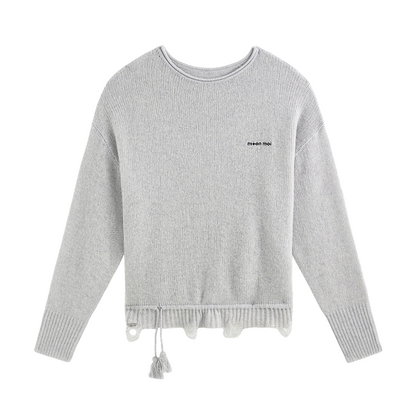 Glitter Wool Blend Knit Top