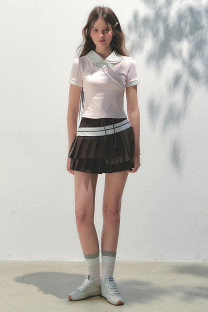 Casual Patchwork Knit Tee