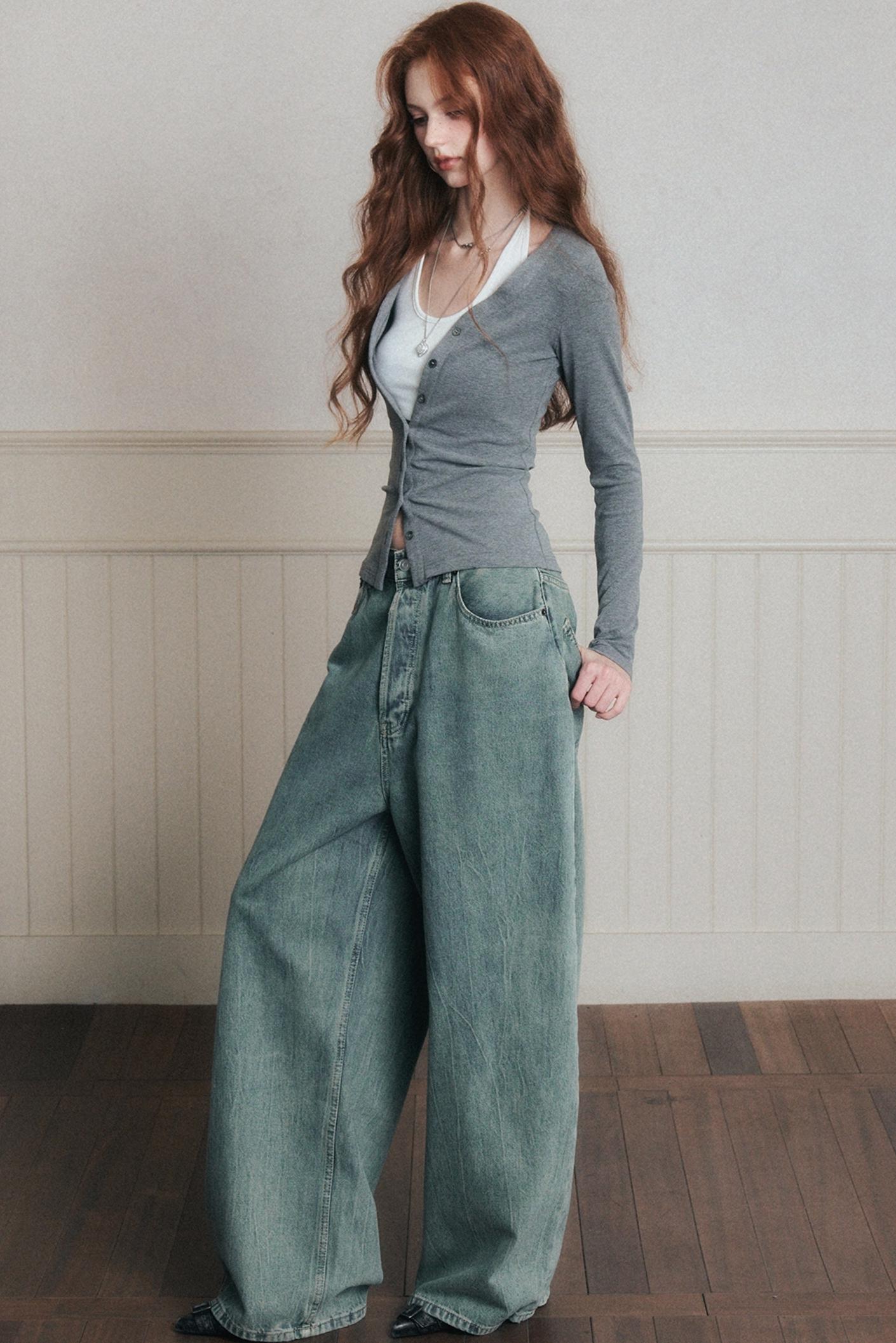 Layered Suspender Cardigan