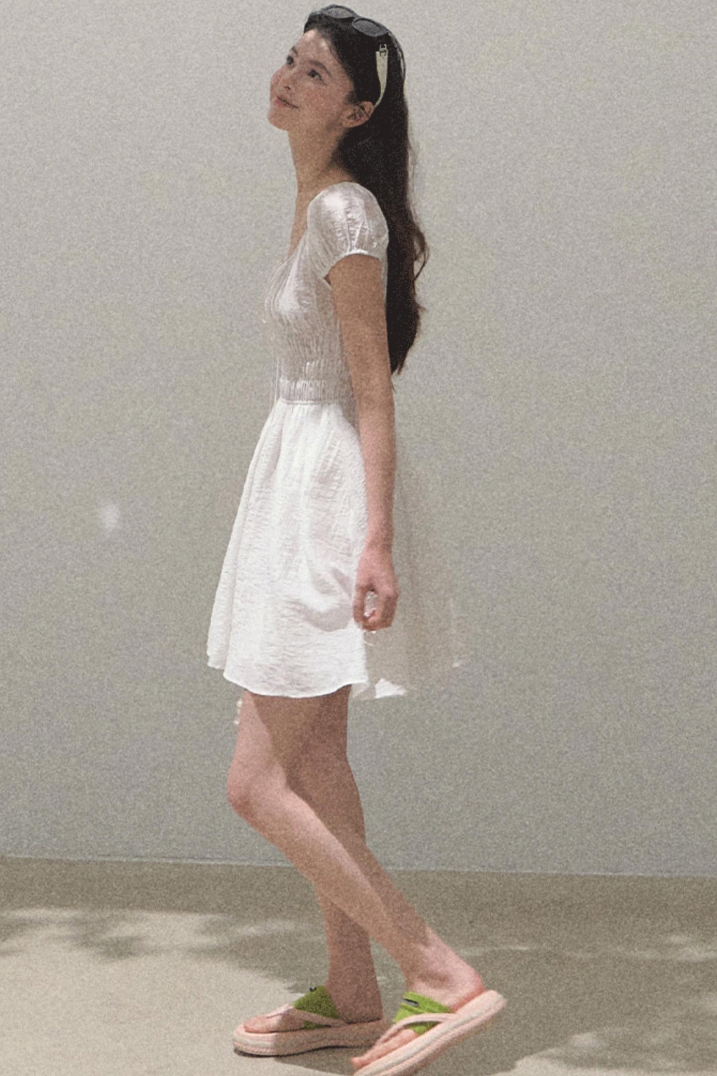 Drawstring Graffiti Dress