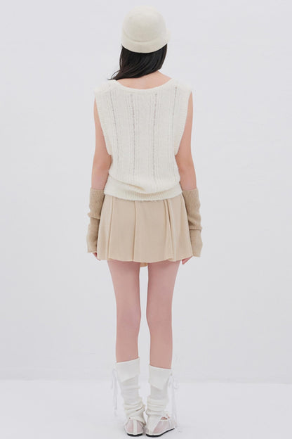 Korean Pleated Midi Skirt