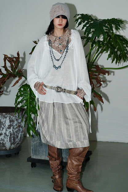 Sunscreen Lace-Up Shirt