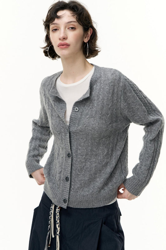 Wool Gray Cardigan