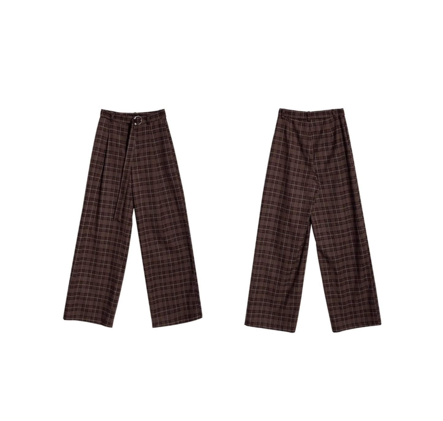 Mocha Brown Wide-leg Slacks