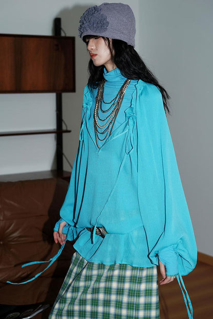 Sunscreen Lace-Up Shirt