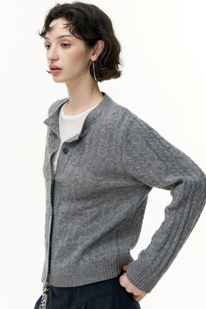 Wool Gray Cardigan