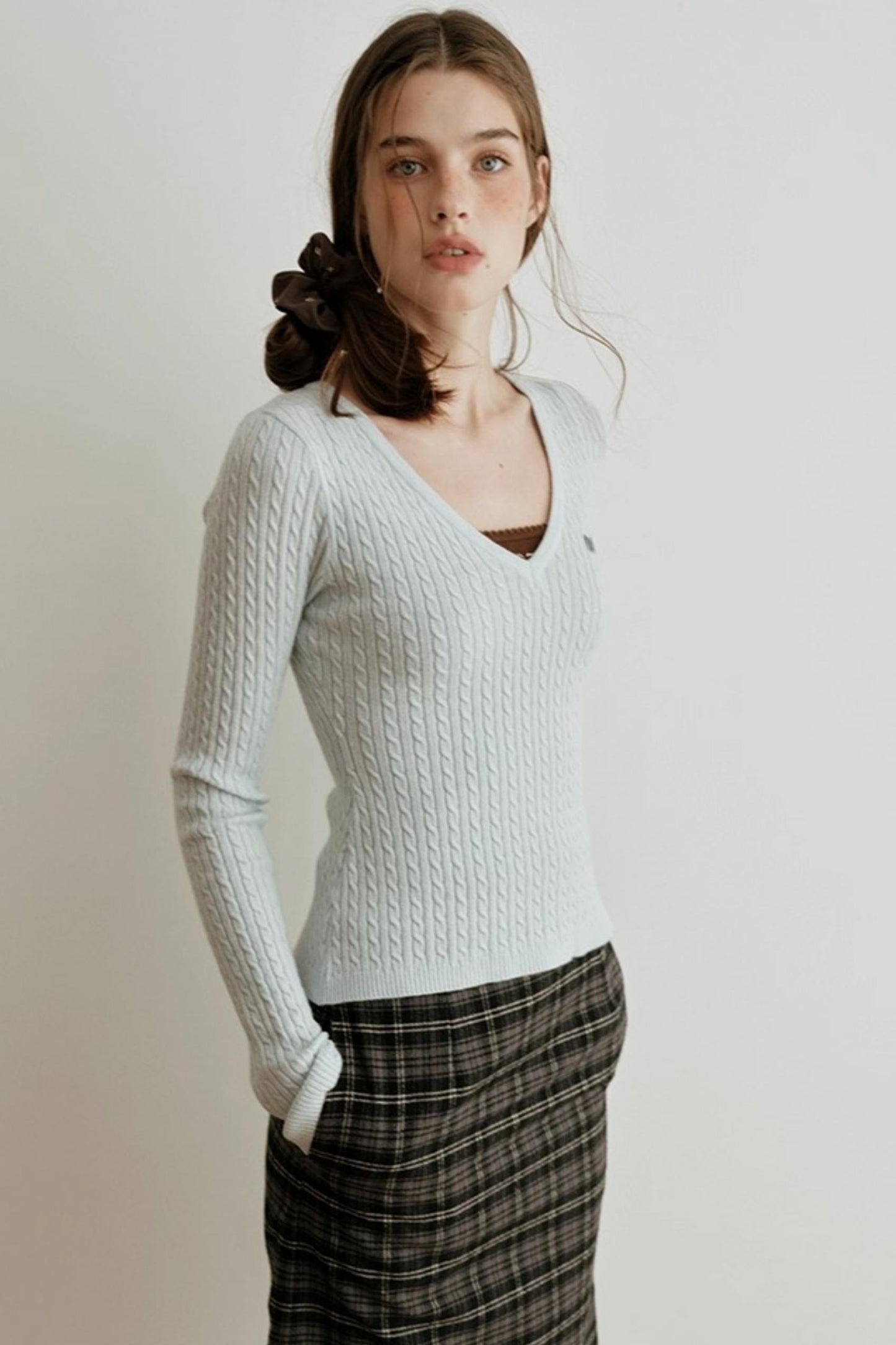 Velvet Twist Knitted Top