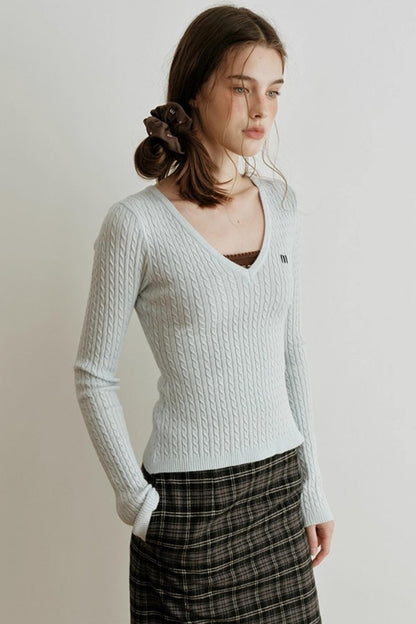 Velvet Twist Knitted Top