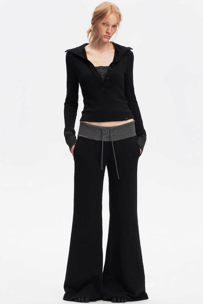 Henry Collar Knitted Top