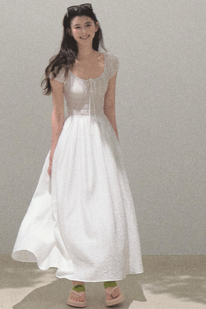 Drawstring Graffiti Dress