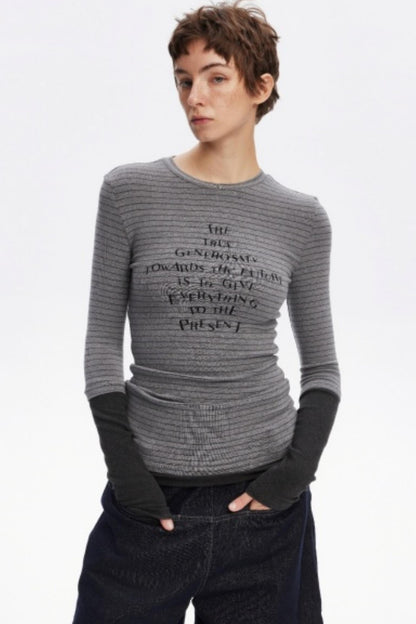 Layered Letter Print T-Shirt