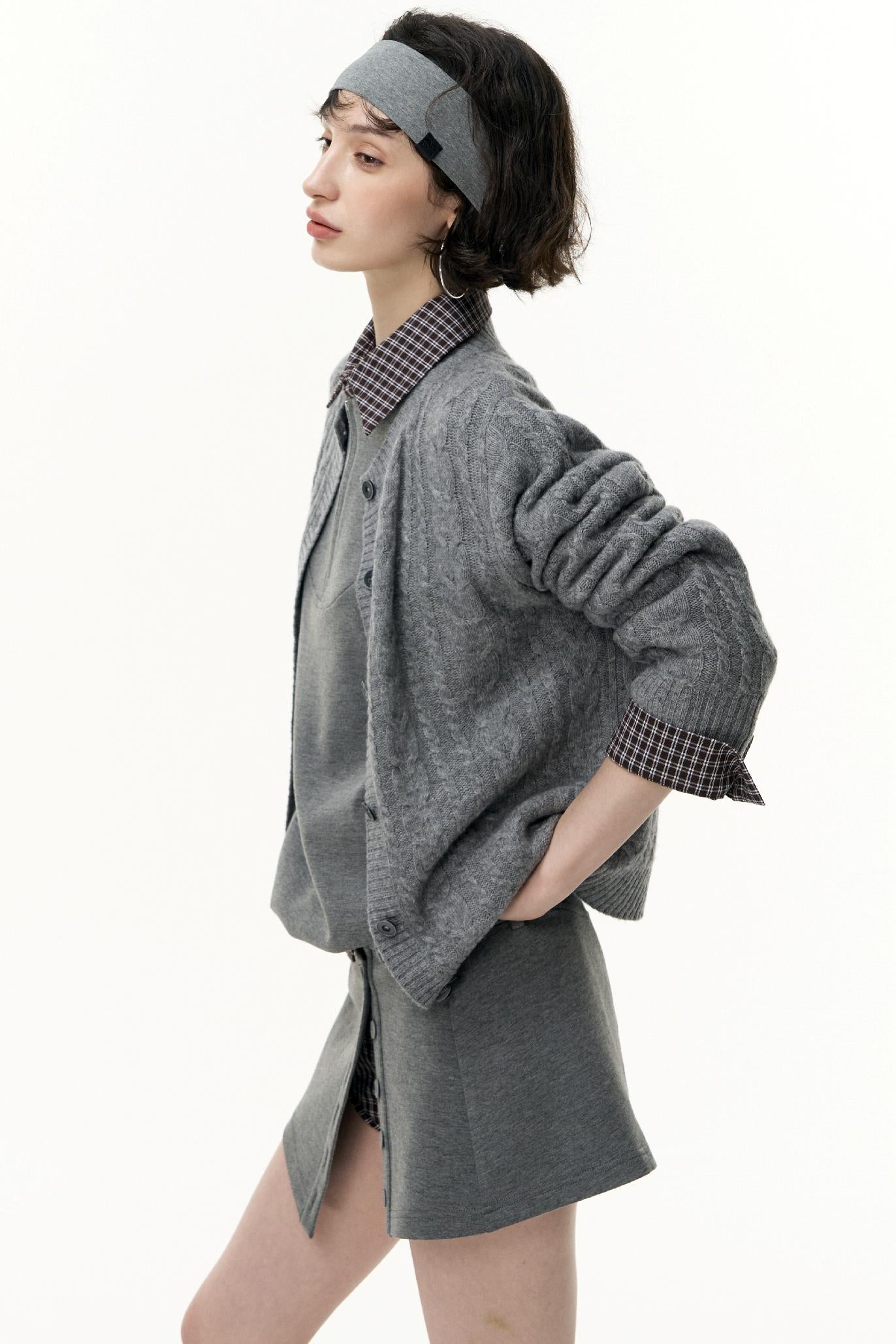 Wool Gray Cardigan