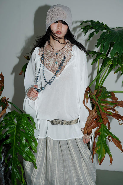 Sunscreen Lace-Up Shirt