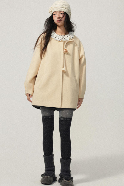 Ruffled Neck Polka Dot Top