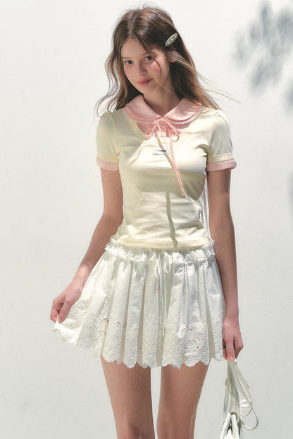 Casual Patchwork Knit Tee