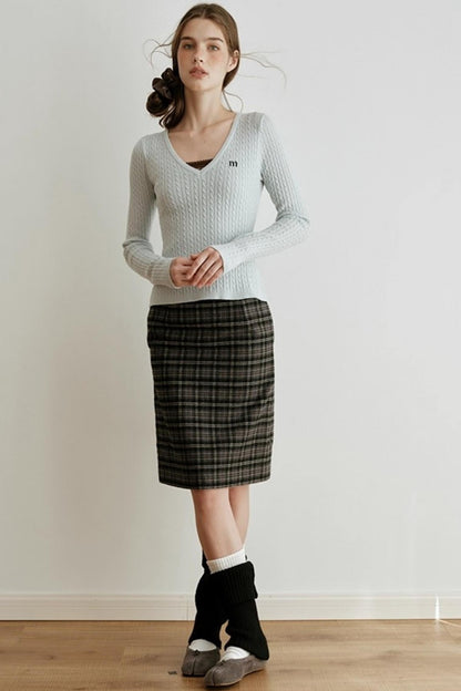 Velvet Twist Knitted Top