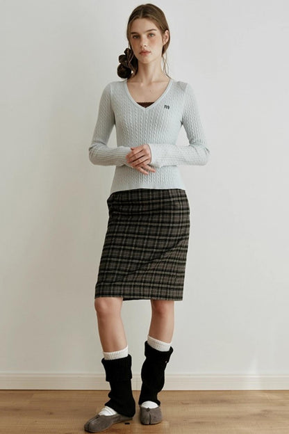 Velvet Twist Knitted Top