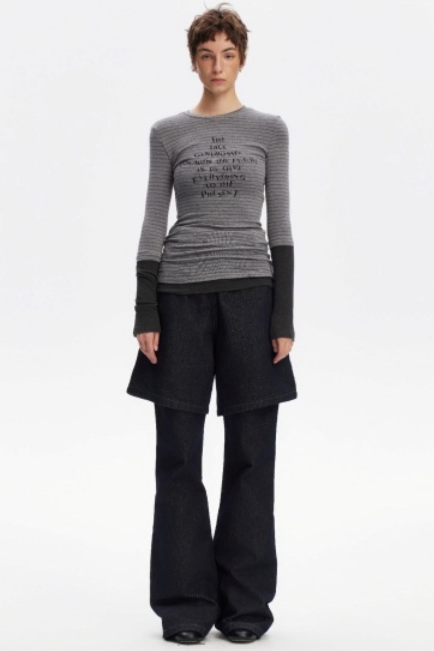 Layered Letter Print T-Shirt