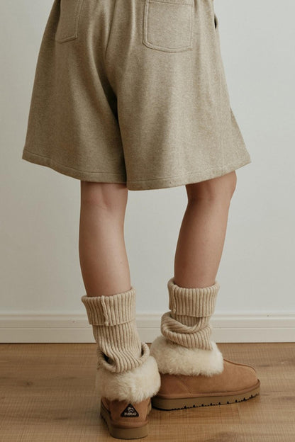 Gold Label Knitted Wool Blend Calf Socks