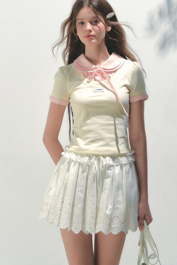 Casual Patchwork Knit Tee