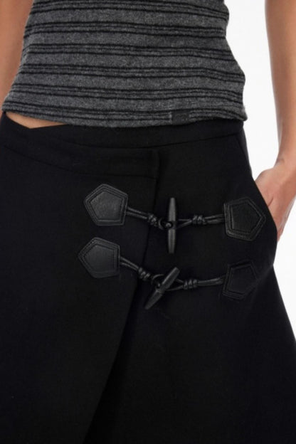 Low-Waist Toggle Skirt