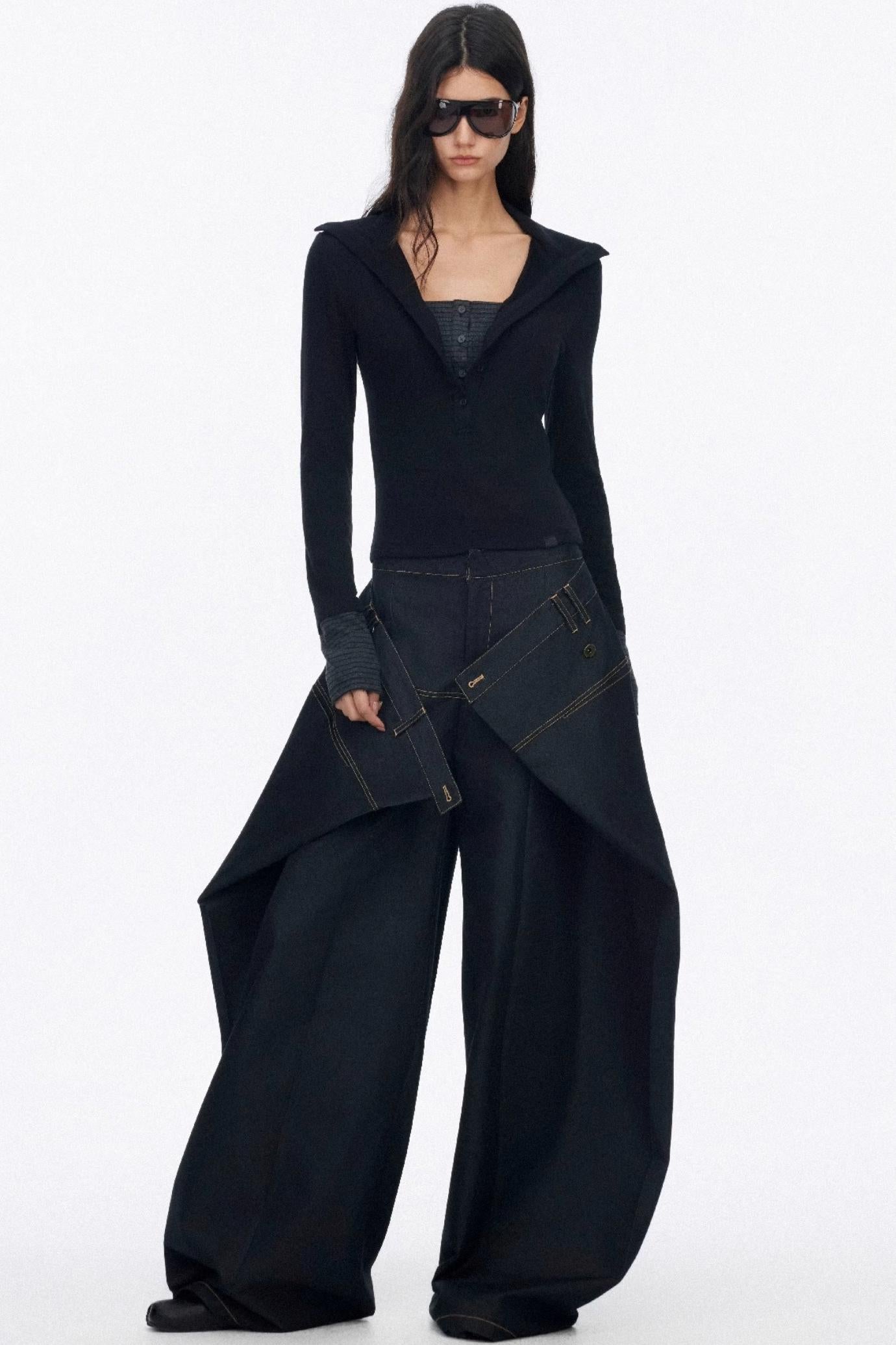 Henry Collar Knitted Top