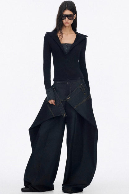 Henry Collar Knitted Top