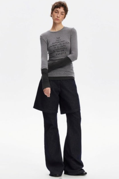 Layered Letter Print T-Shirt