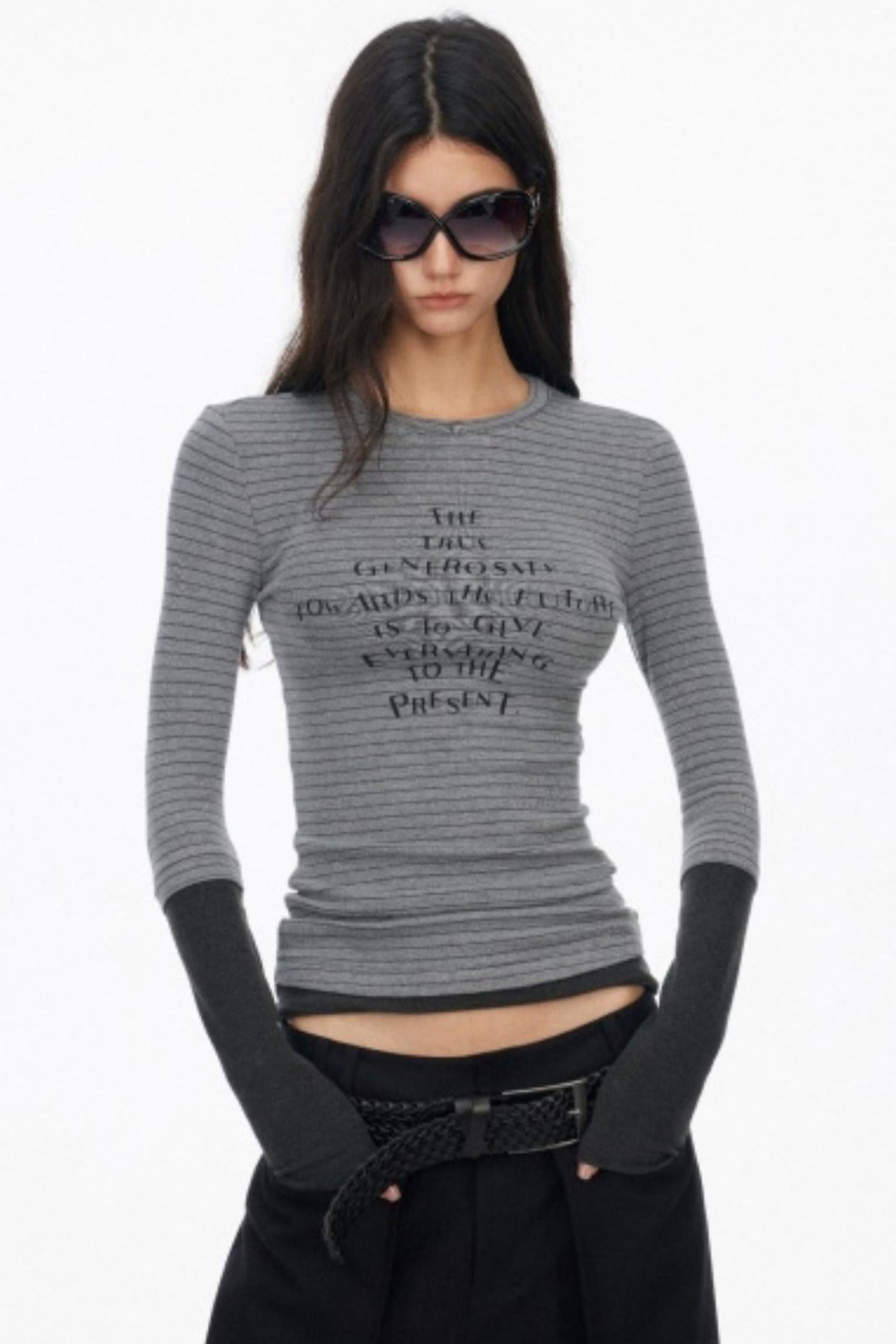 Layered Letter Print T-Shirt