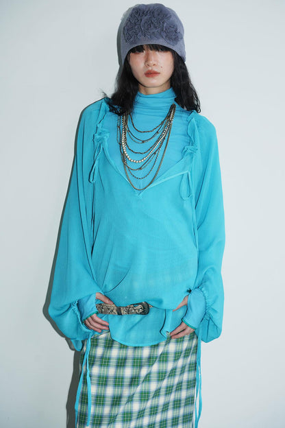 Sunscreen Lace-Up Shirt