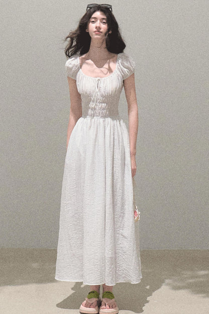 Drawstring Graffiti Dress